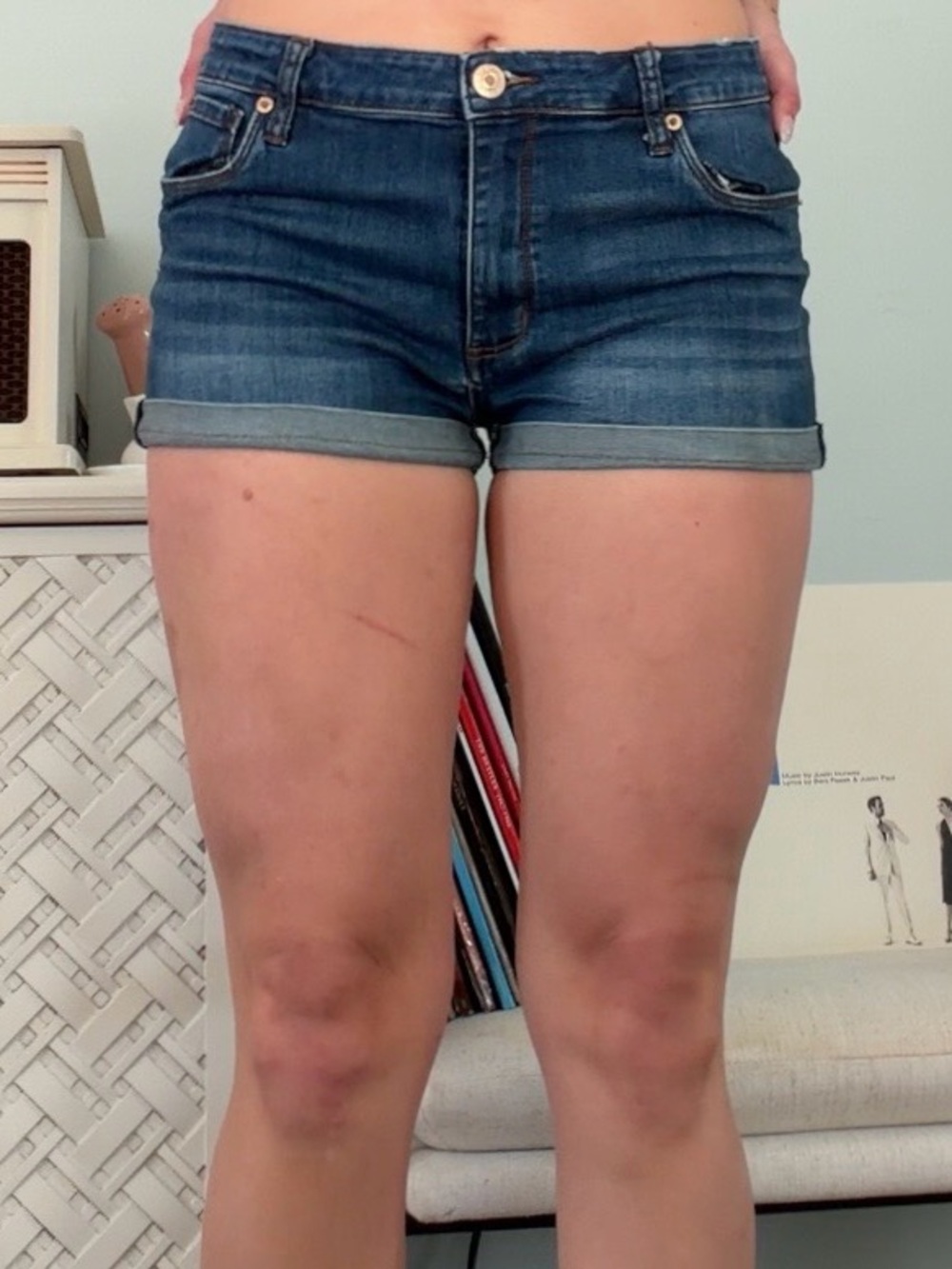 STS Blue Rolled Cuff Denim Short - Dark Blue